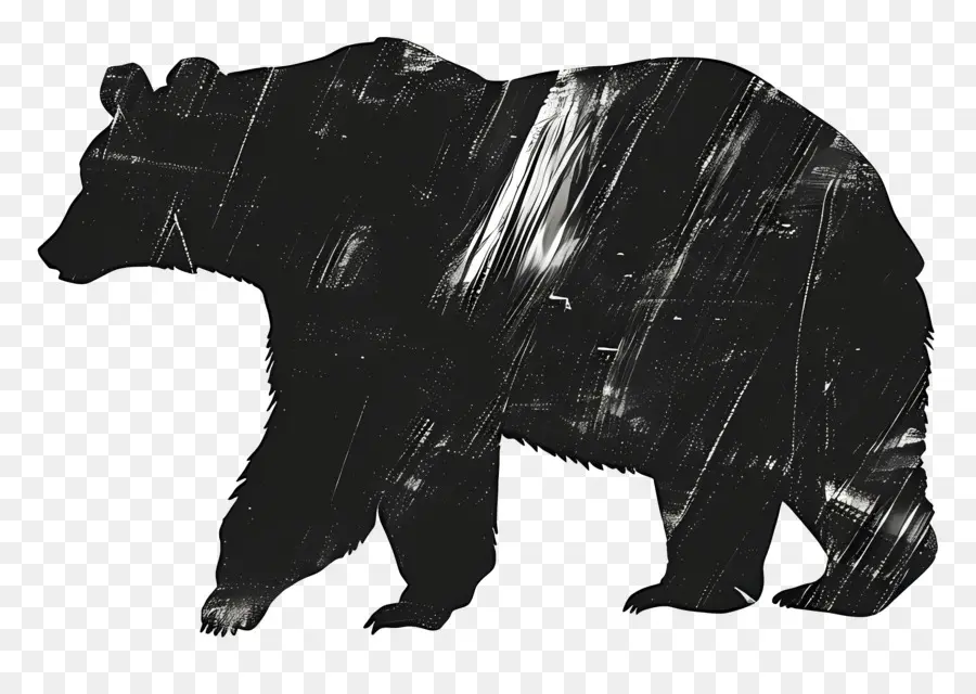 Urso Silhueta，Urso Preto PNG