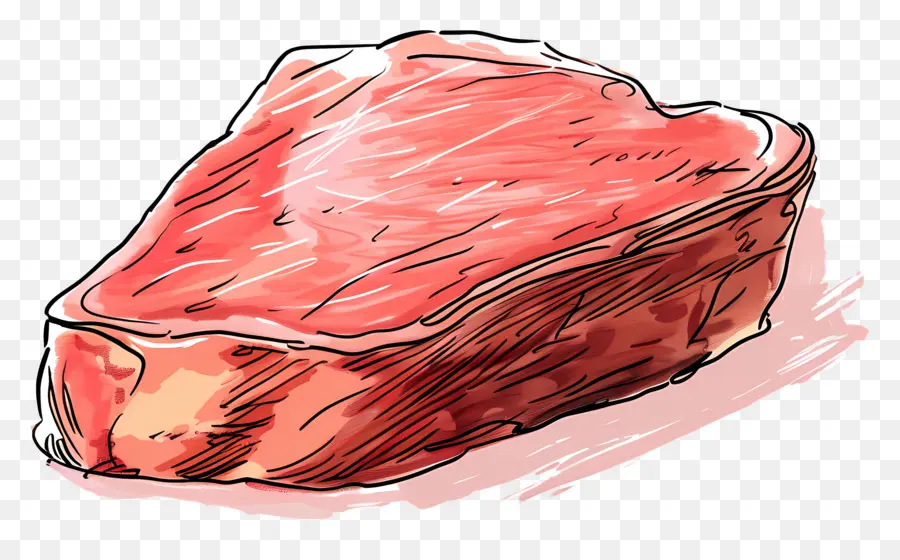 Carne，Pintura Em Aquarela PNG