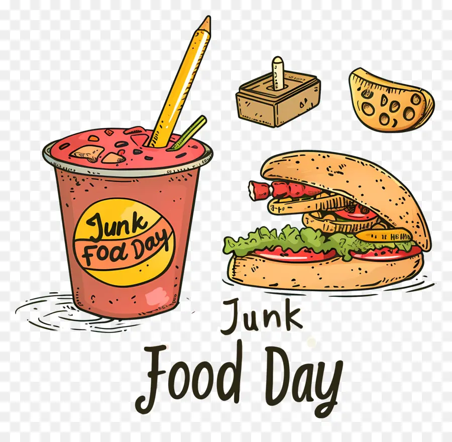 Nacional De Junk Food Dia，Sanduíche PNG