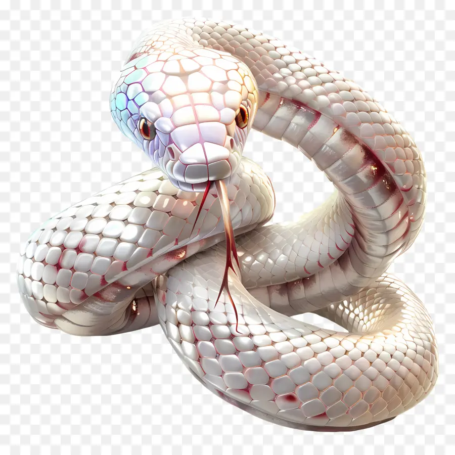 Serpente Branca，Enrolada PNG