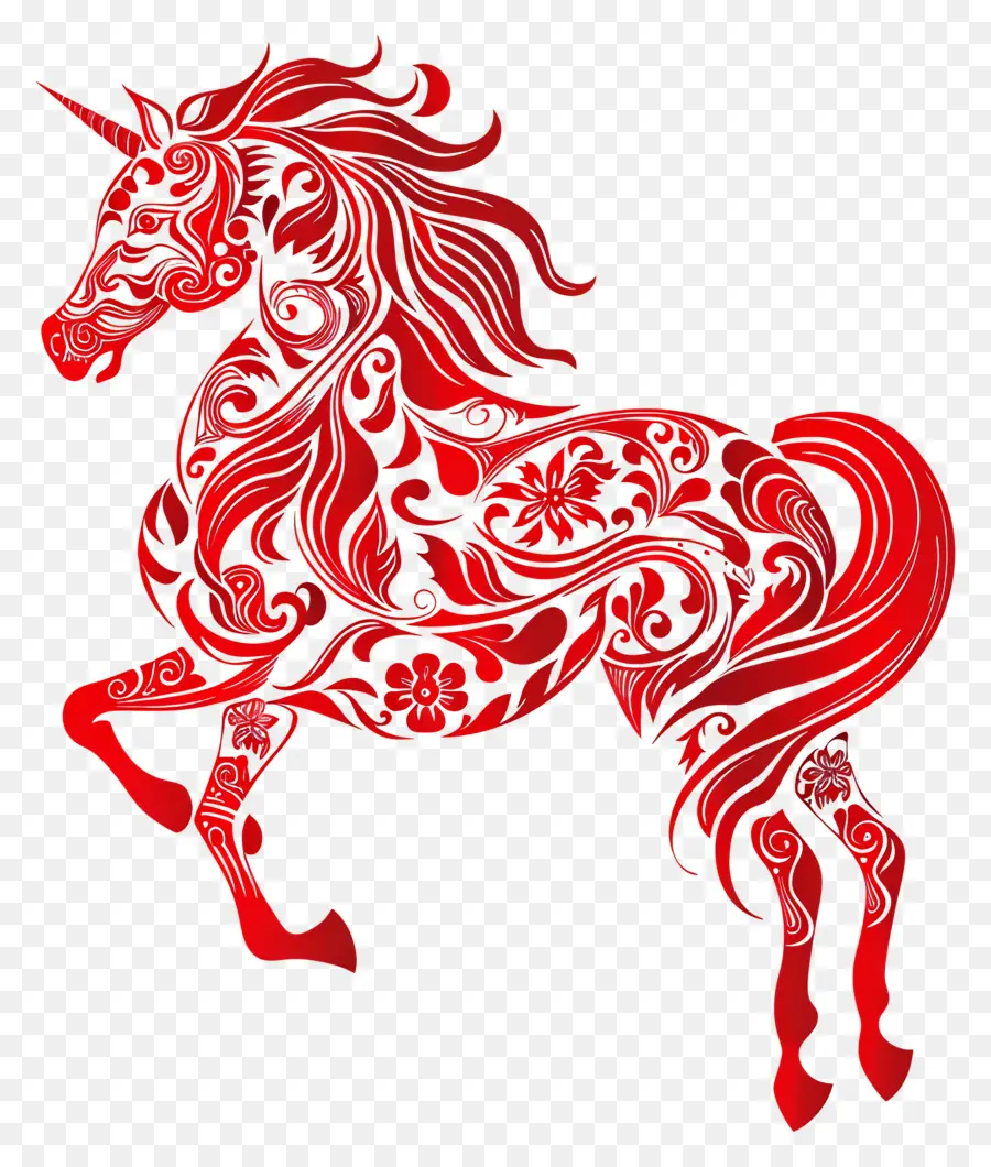 Zodíacos Chineses，Cavalo Vermelho PNG