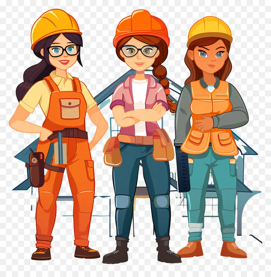 Mulheres Internacionais No Dia Da Engenharia，Trabalhadores Da Construção Civil PNG