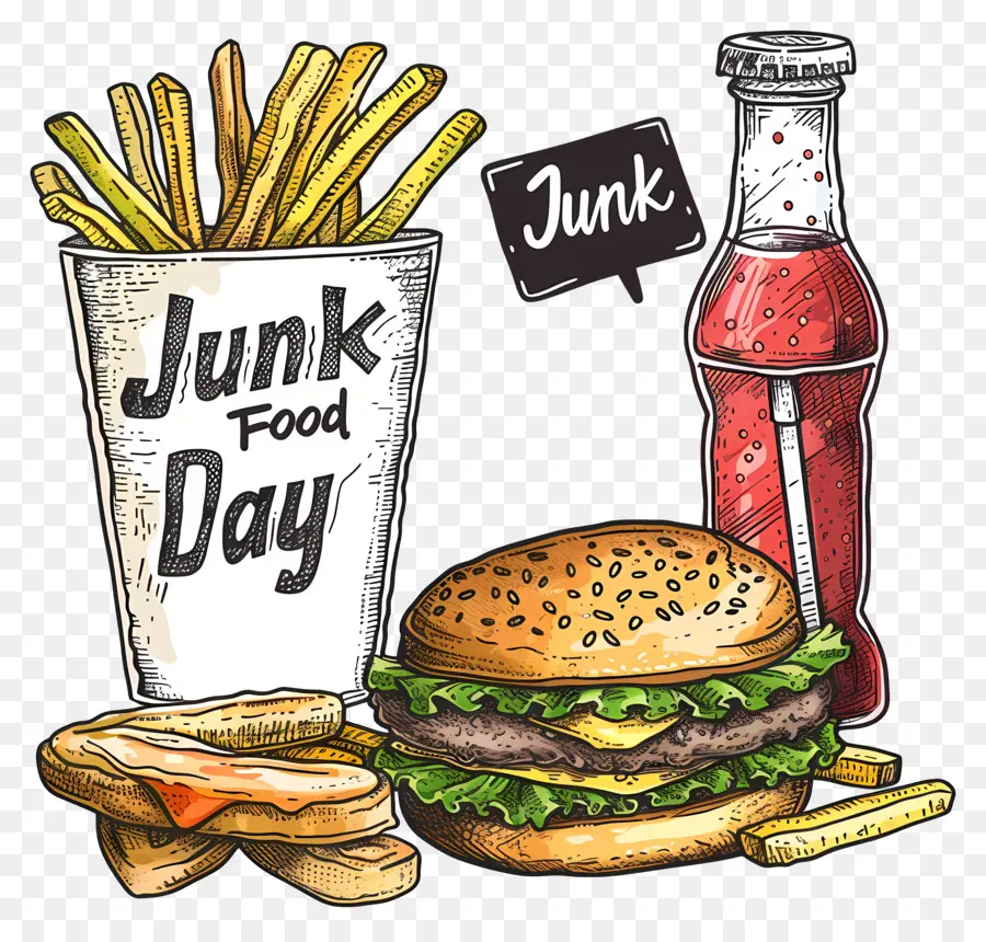Nacional De Junk Food Dia，Arte Do Grafite PNG