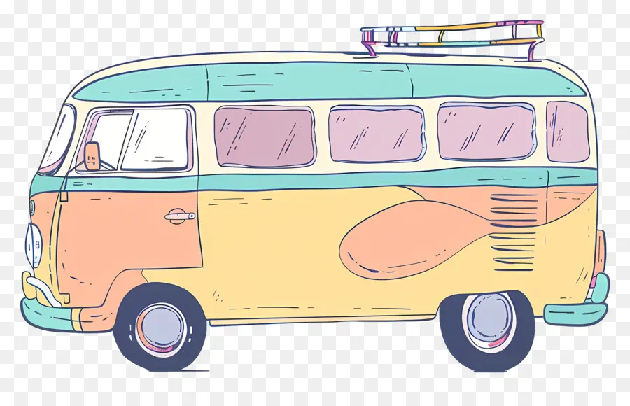 ônibus，ônibus Volkswagen Vintage PNG