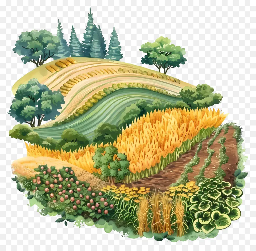 Agricultura，Paisagem PNG