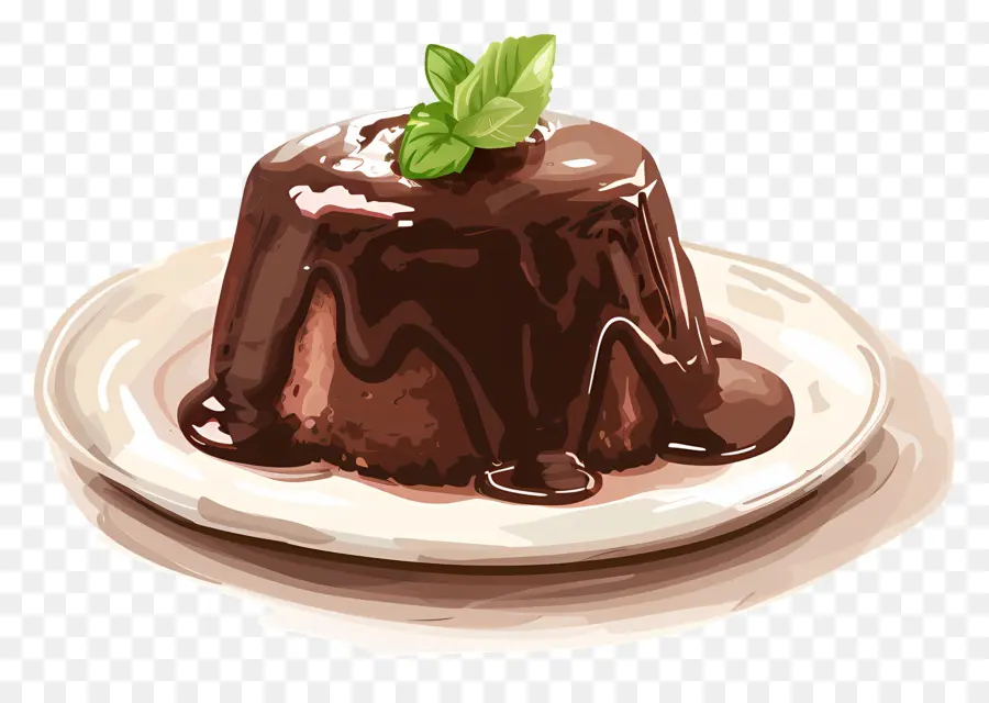 Bolo De Lava De Chocolate，Bolo De Chocolate PNG