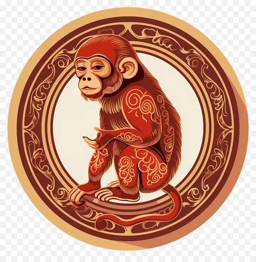 Zodíacos Chineses，Macaco PNG