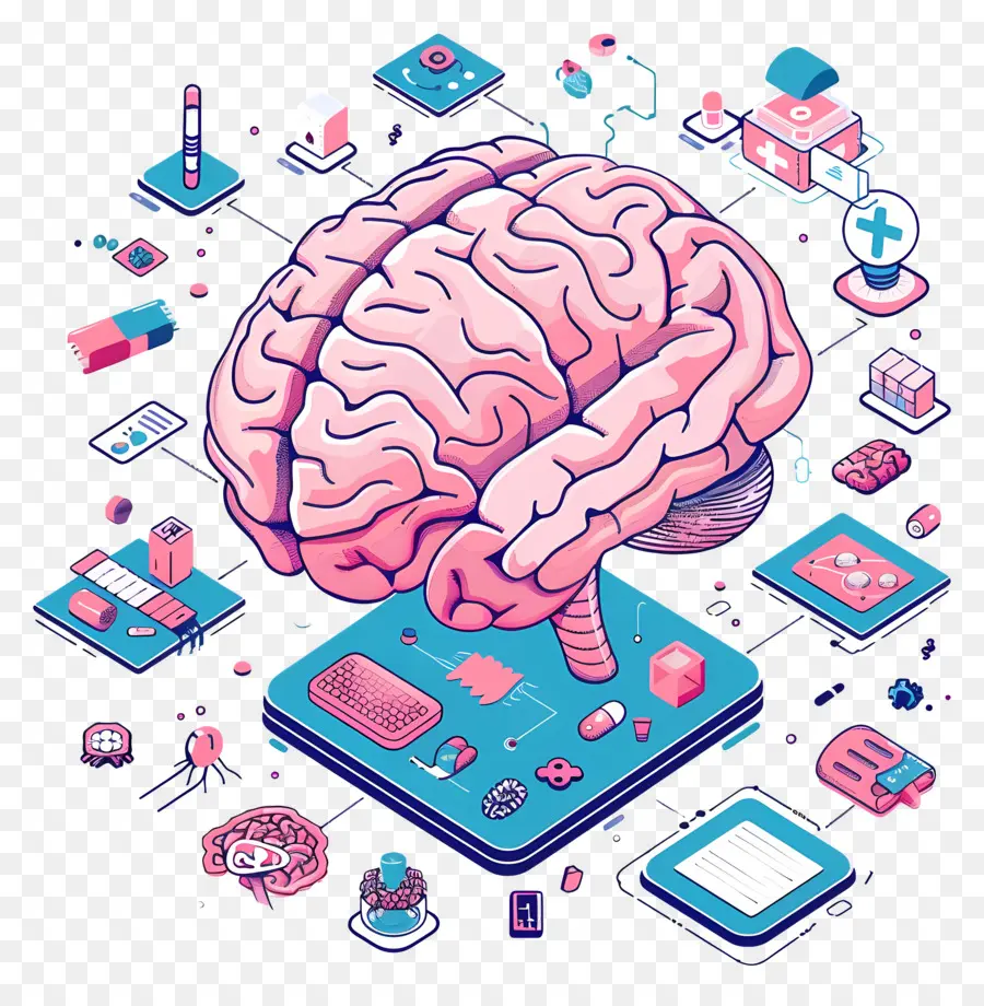 Cérebro Artificial，Cérebro PNG