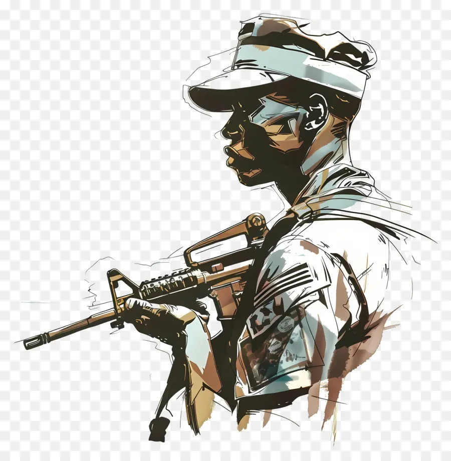 Soldado，Rifle PNG