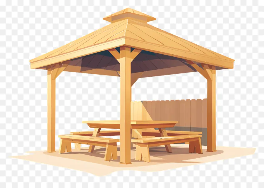 Abrigo De Verão，Gazebo De Madeira PNG