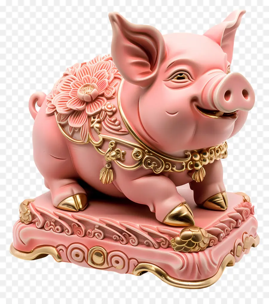 Zodíacos Chineses，Estatueta De Porco PNG