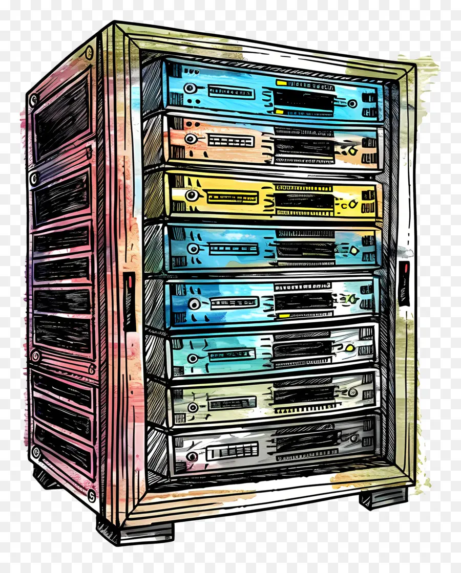 Servidor De Dados，Rack De Computador PNG