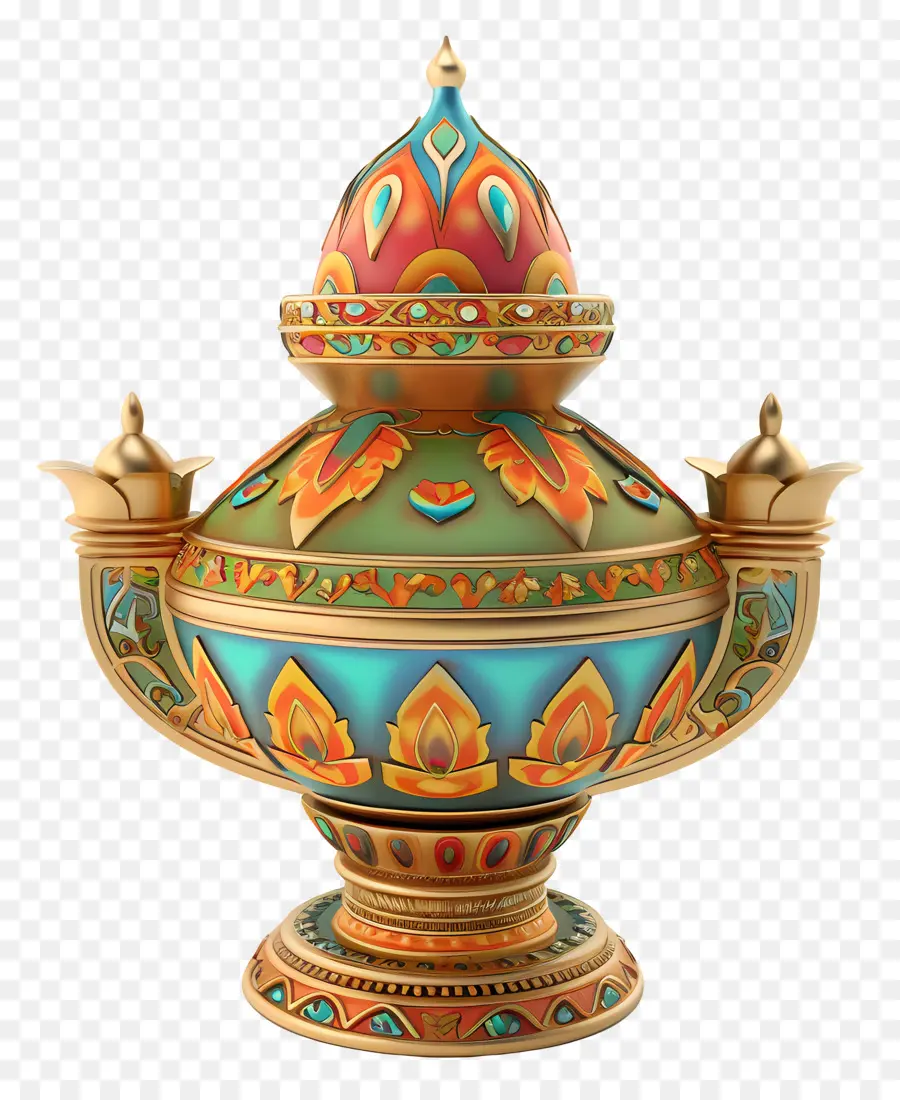 Kalash，Vaso Dourado PNG