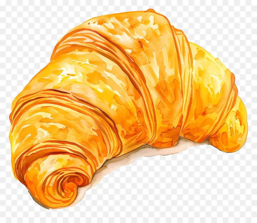 Croissant，Golden PNG