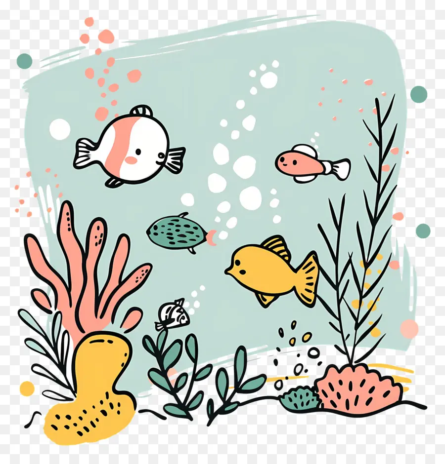 Subaquático，Cartoon Peixe PNG