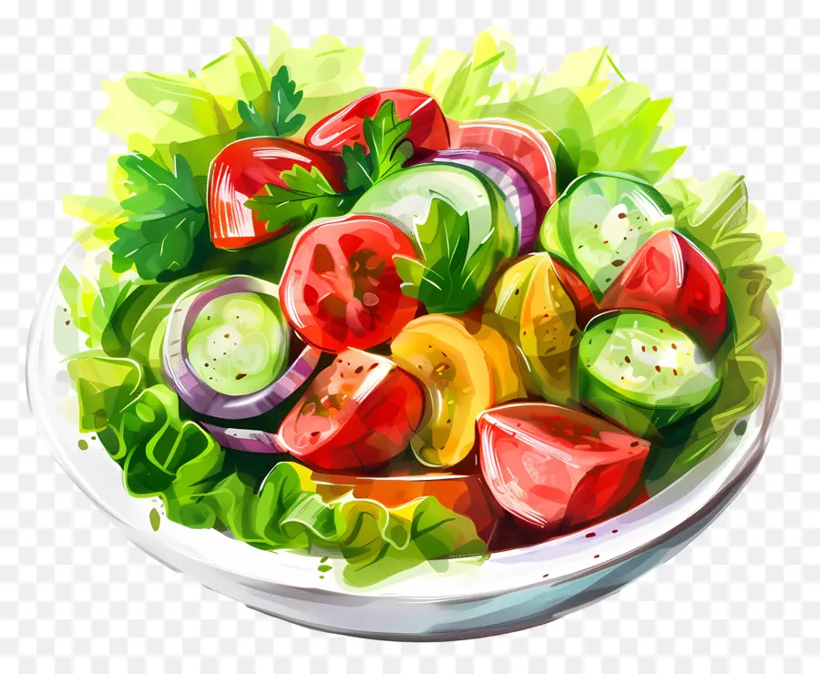 Salada，Pintura Em Aquarela PNG