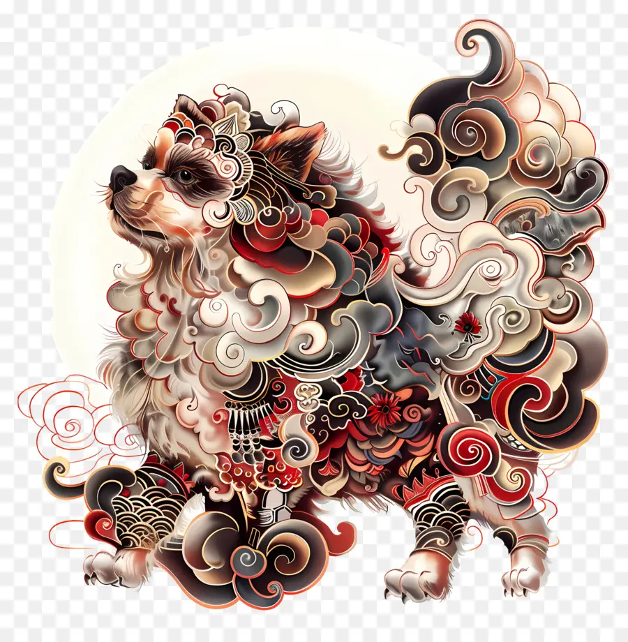 Zodíacos Chineses，Cachorro Decorativo PNG