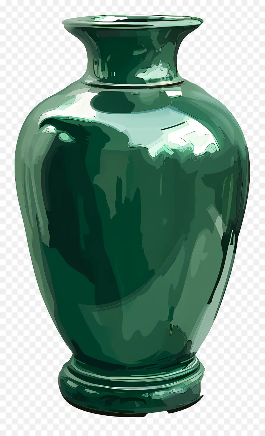 Vaso Verde，Design Elegante PNG