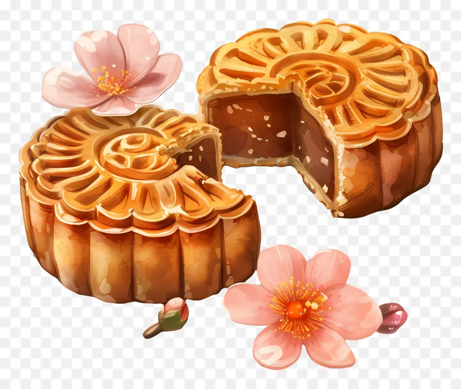 Mooncakes，Pastelaria Chinesa PNG