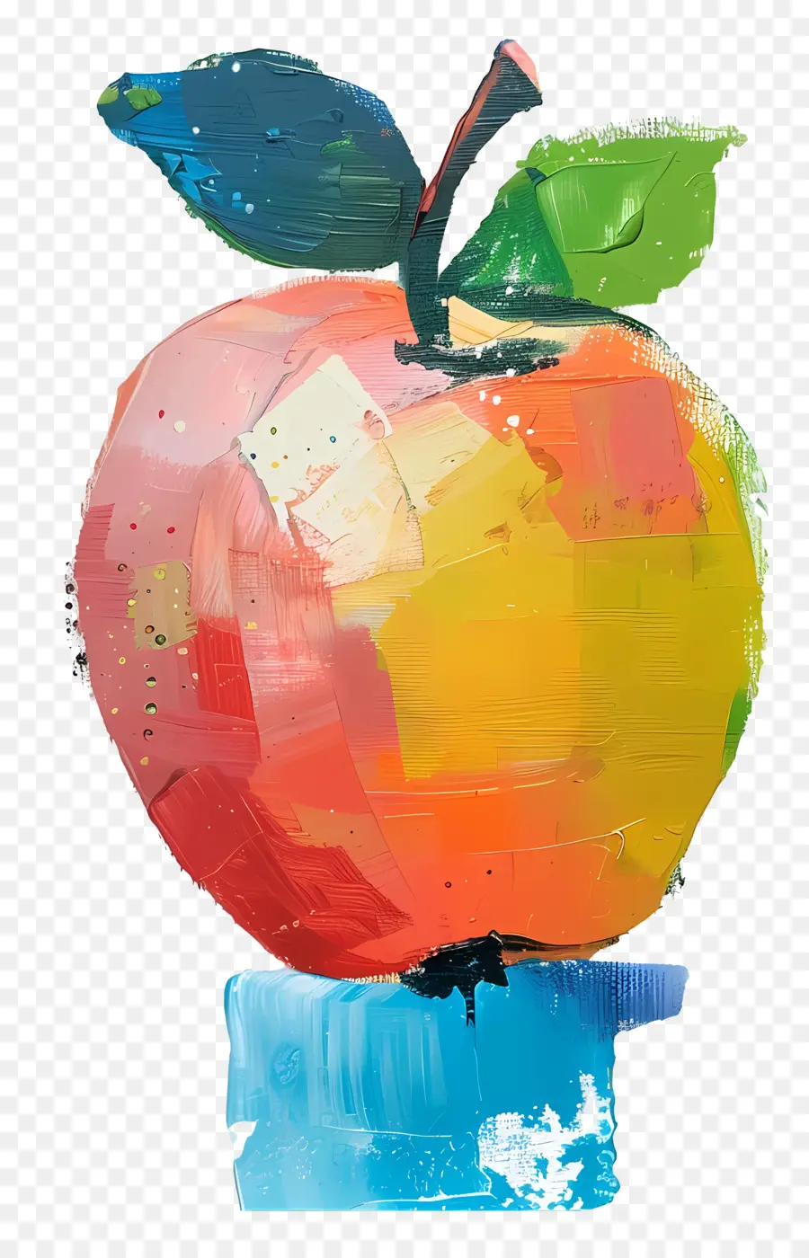 Pintura A óleo，Apple PNG
