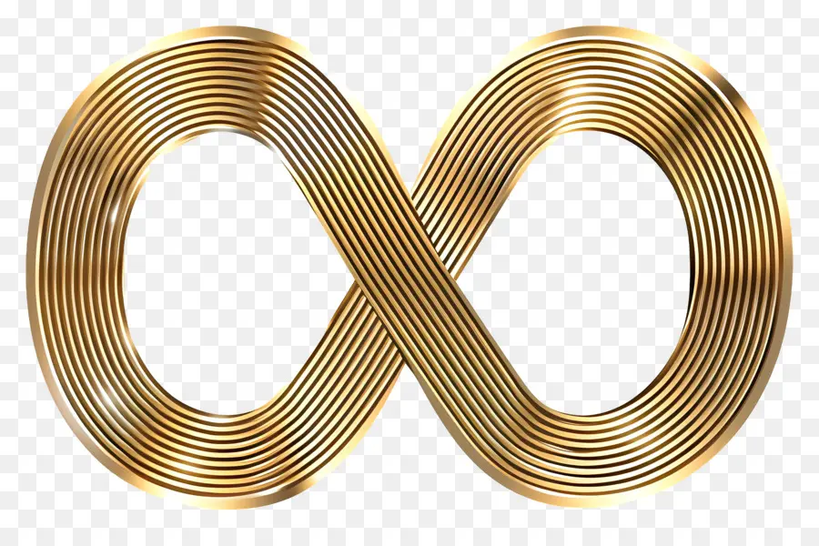 Símbolo Do Infinito Dourado，Símbolo Dourado Do Infinito PNG