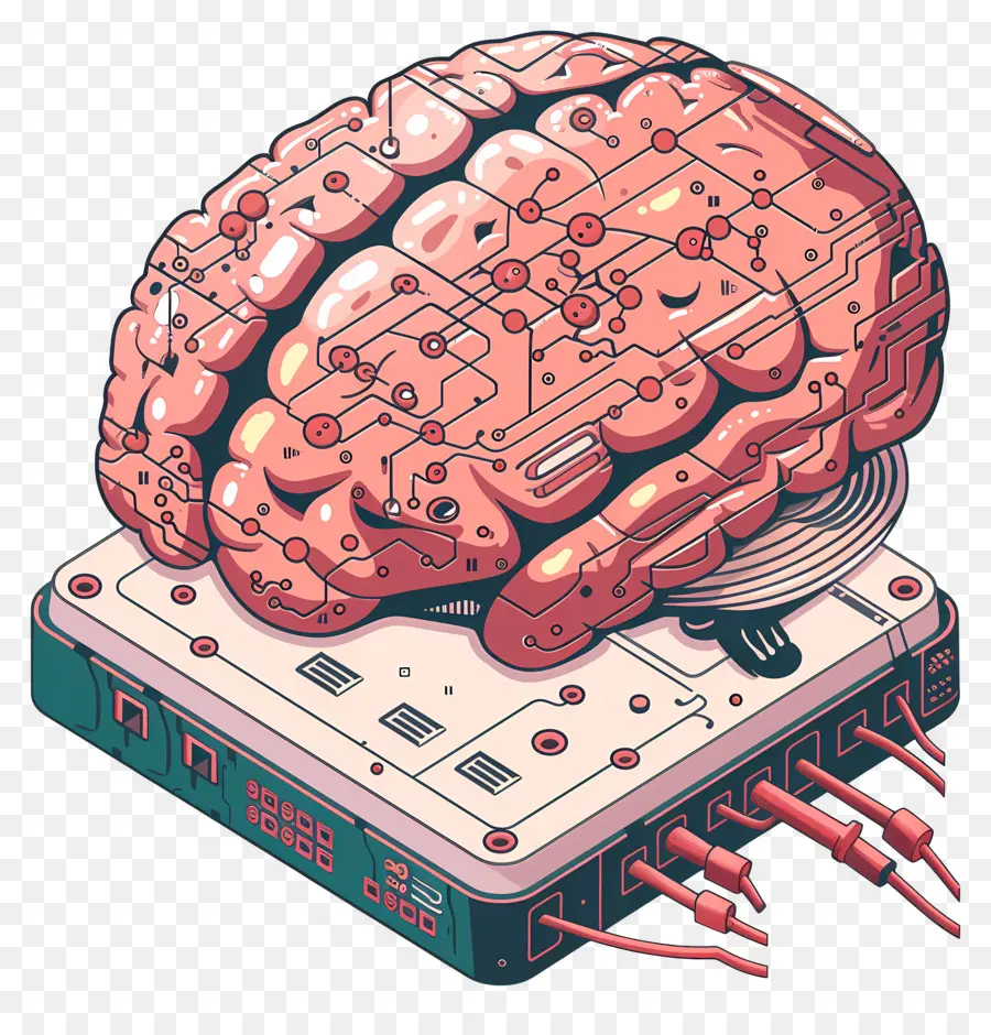 Cérebro Artificial，Placa De Circuito PNG