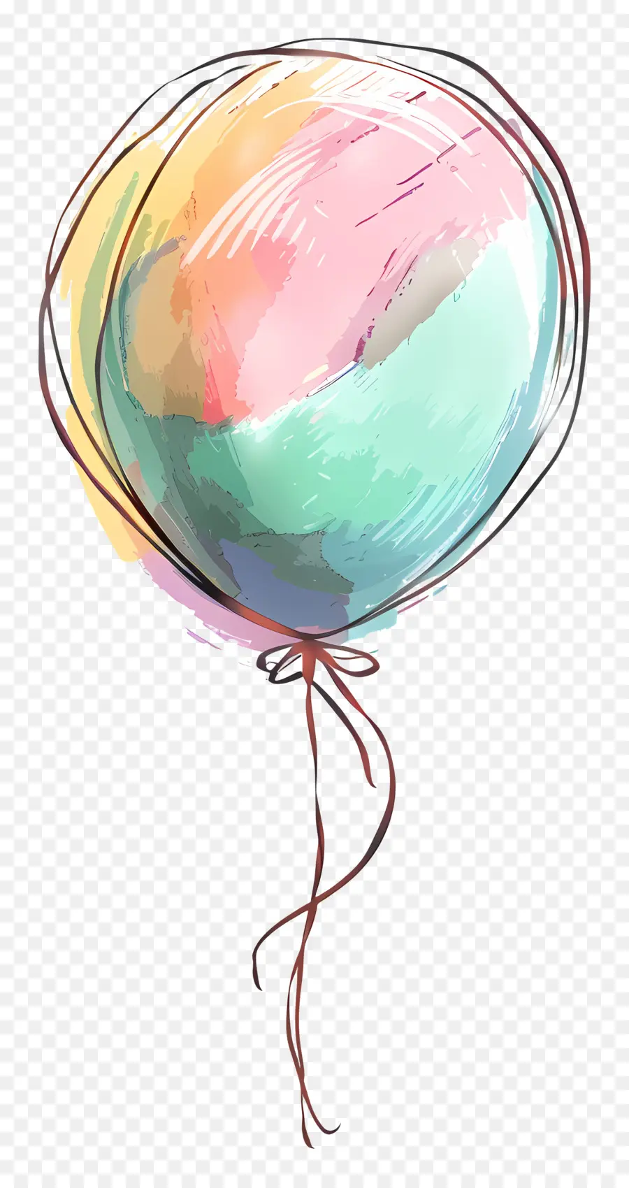 Balão，Pintura Em Aquarela PNG