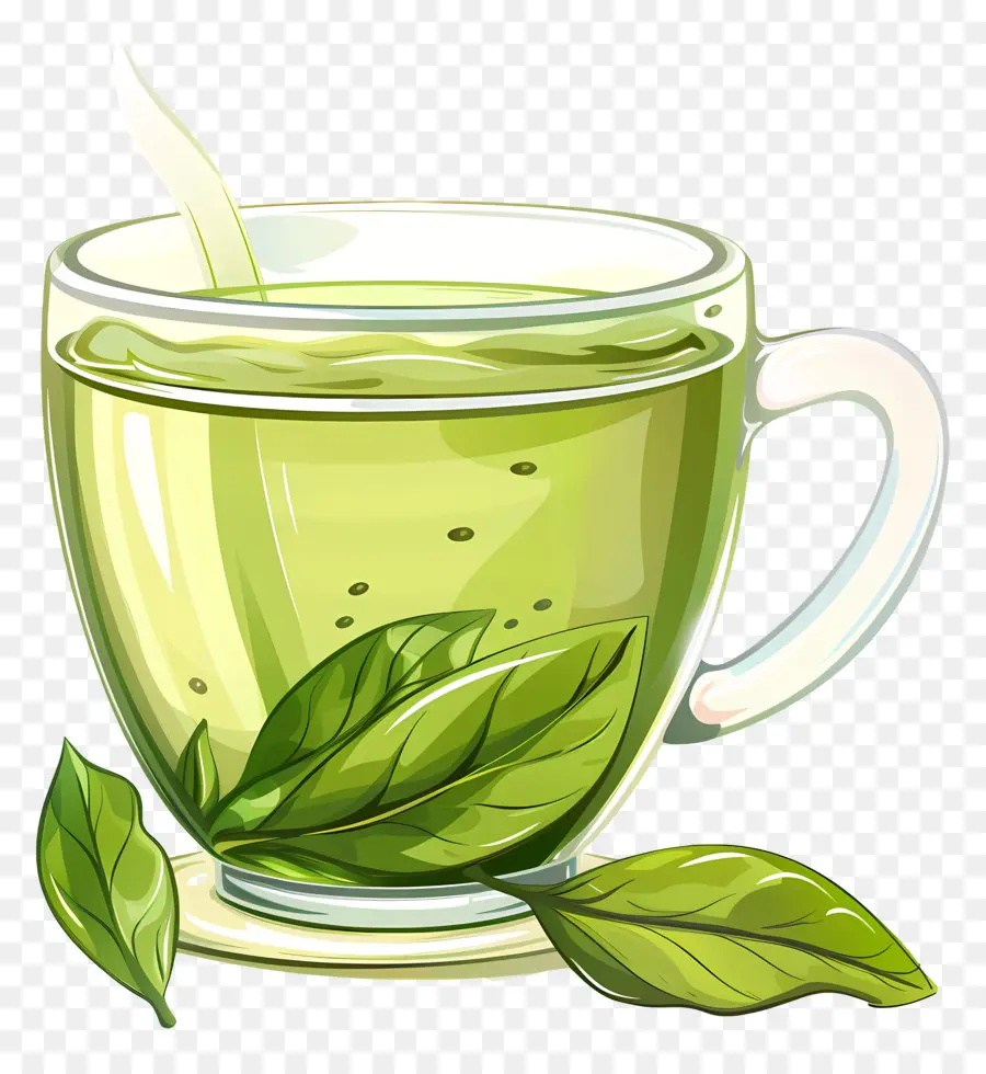 O Chá Verde，Chá Quente PNG