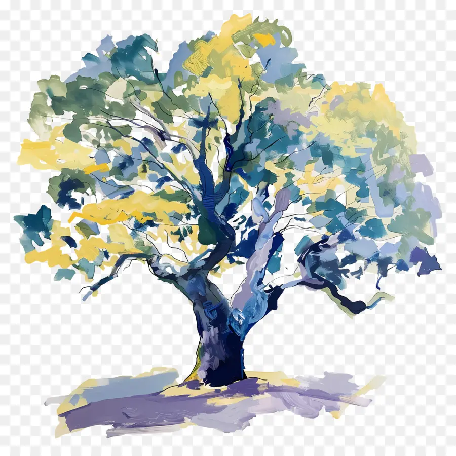 Pintura A óleo，árvore PNG