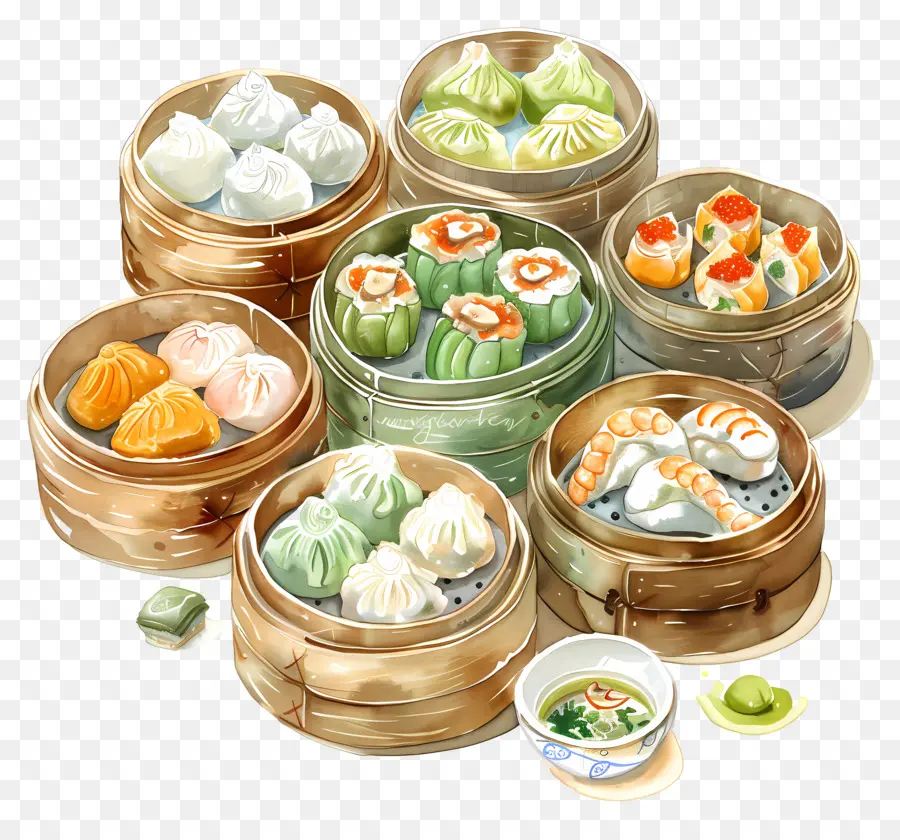 Dim Sum，Bolinhos PNG