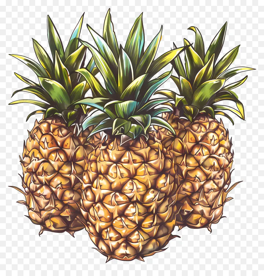 Pineapples，Frutas PNG
