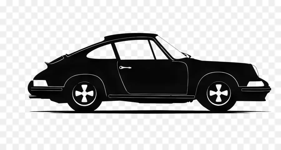 Silhueta Porsche，Carro Clássico PNG