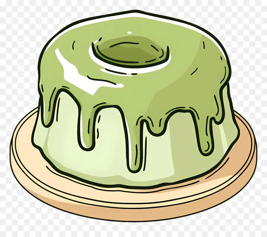 Bolo Matcha Lava，Bolo PNG