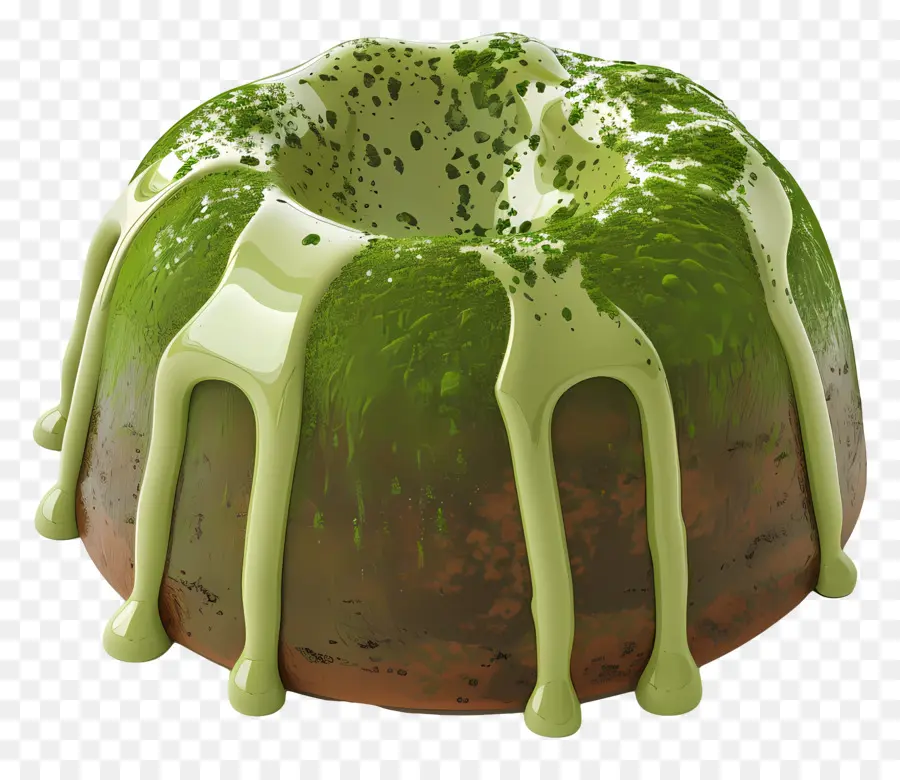 Bolo Matcha Lava，Bolo PNG