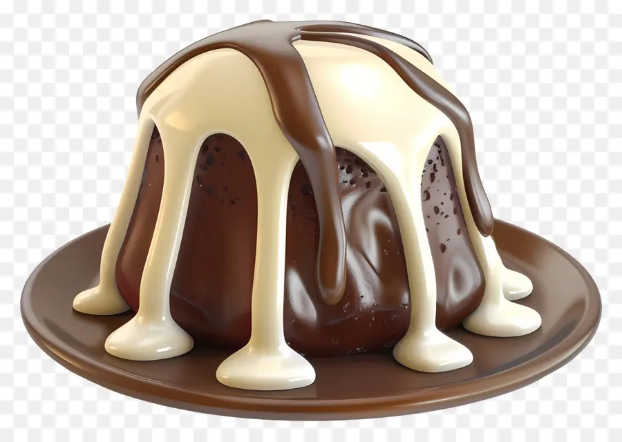 Bolo De Lava De Chocolate，Bolo PNG