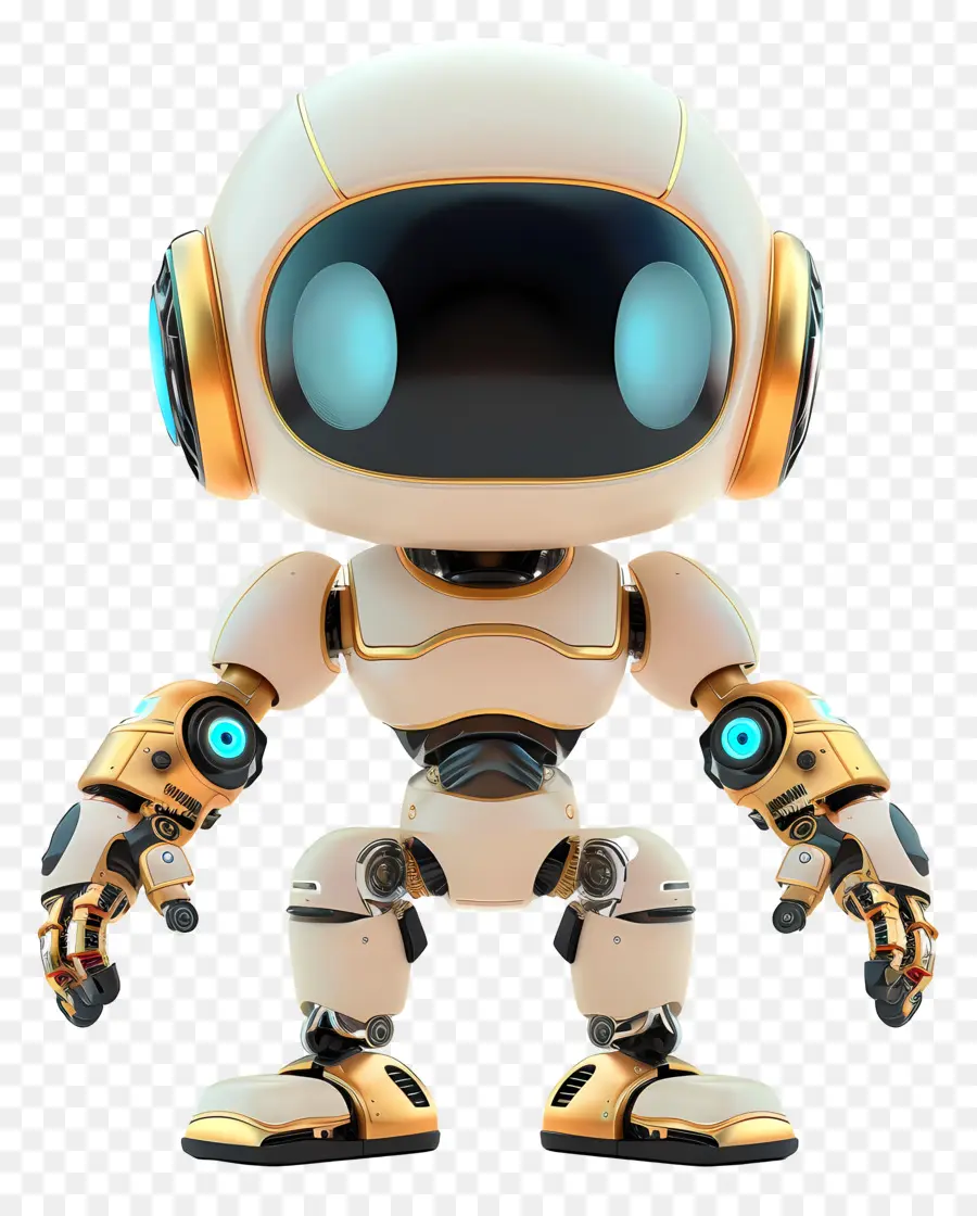 Robô 3d，Robô Fofo PNG