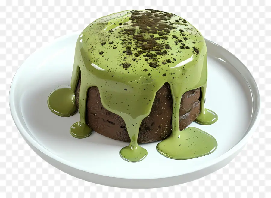 Bolo Matcha Lava，Bolo De Chocolate PNG