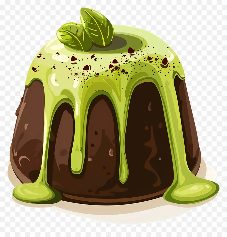 Bolo Matcha Lava，Bolo De Chocolate PNG