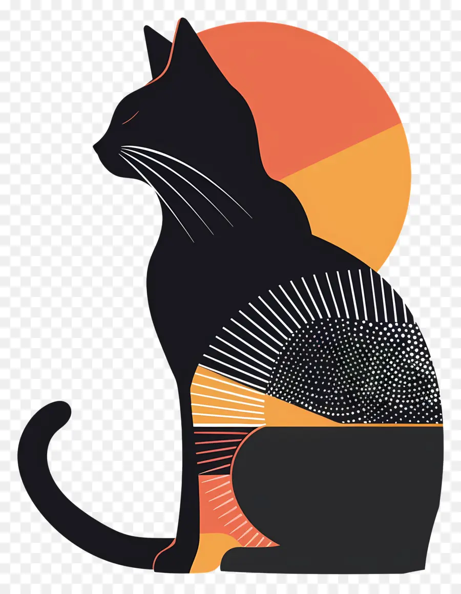 Silhueta De Gato，Gato Preto PNG