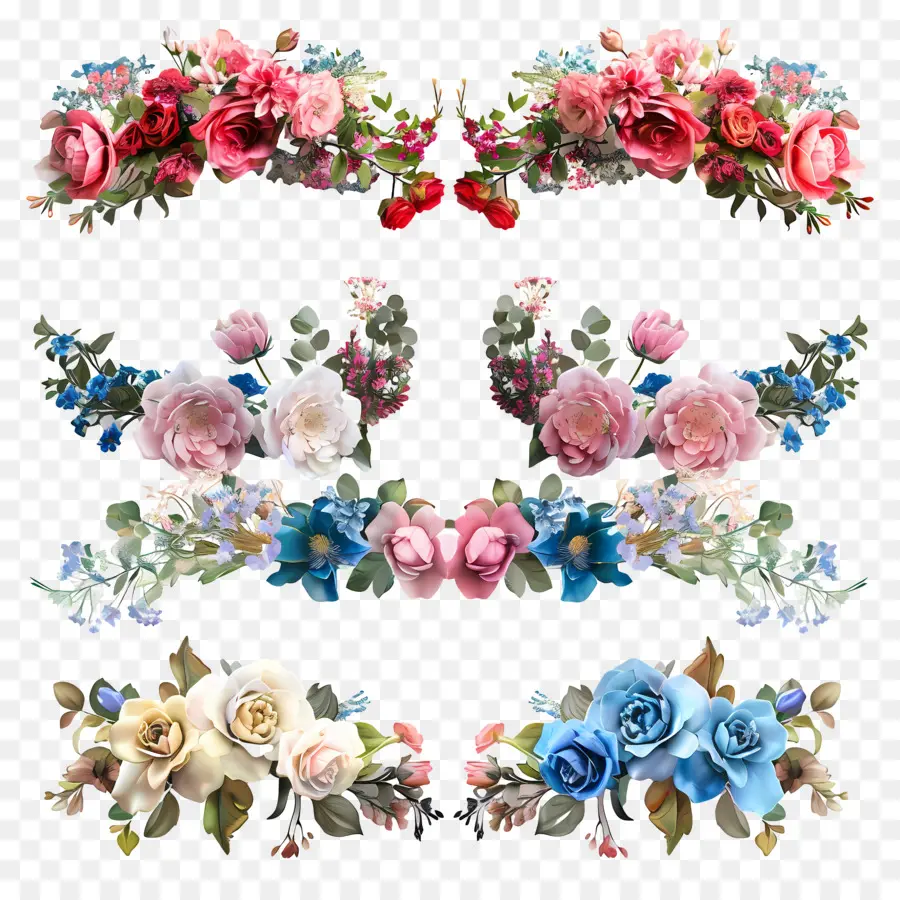 Coroas De Flores，Arranjo Floral PNG