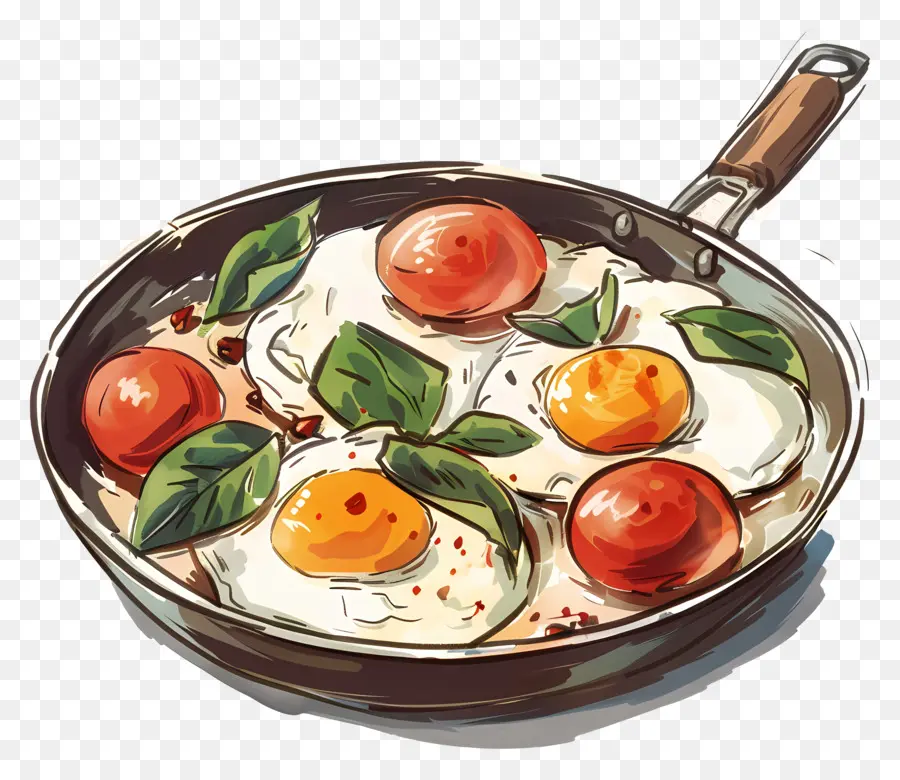 Ovos Fritos，Tomates PNG