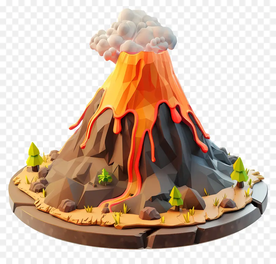 Vulcão，Erupção De Um Vulcão PNG