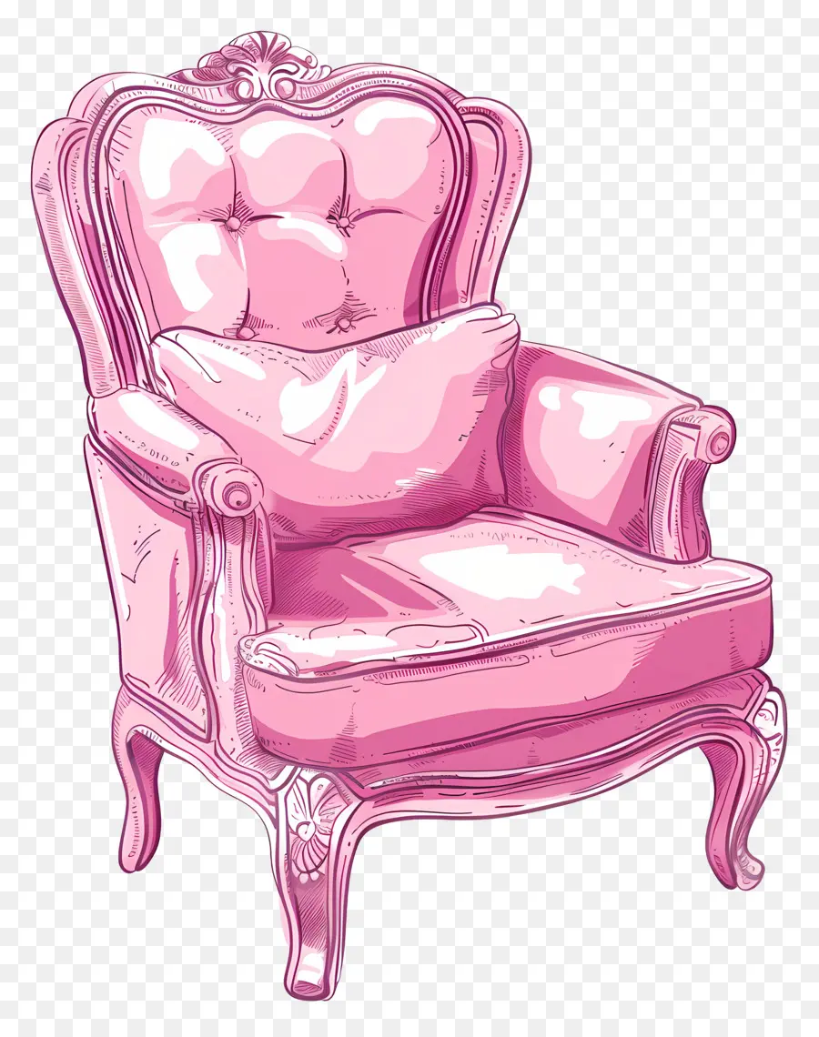 Cadeiras Cor De Rosa，Escultura Ornamentada PNG
