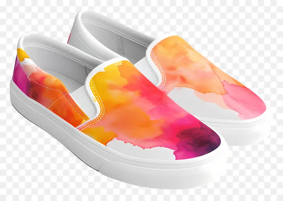 Slip Ons，Sapatos Coloridos PNG