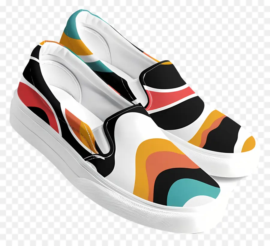 Slip Ons，Sapatos Slip On Coloridos PNG