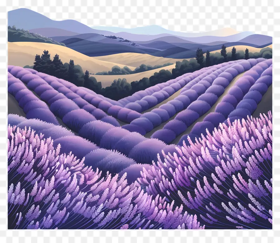 Campos De Lavanda，Campo De Lavanda PNG