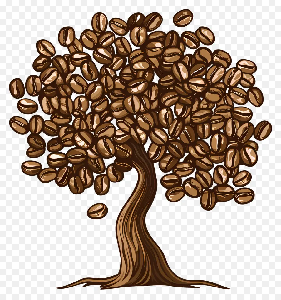 Grãos De Café，árvore PNG