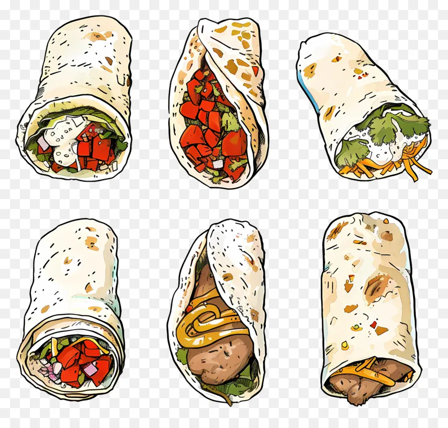 Burritos，Embrulhos PNG