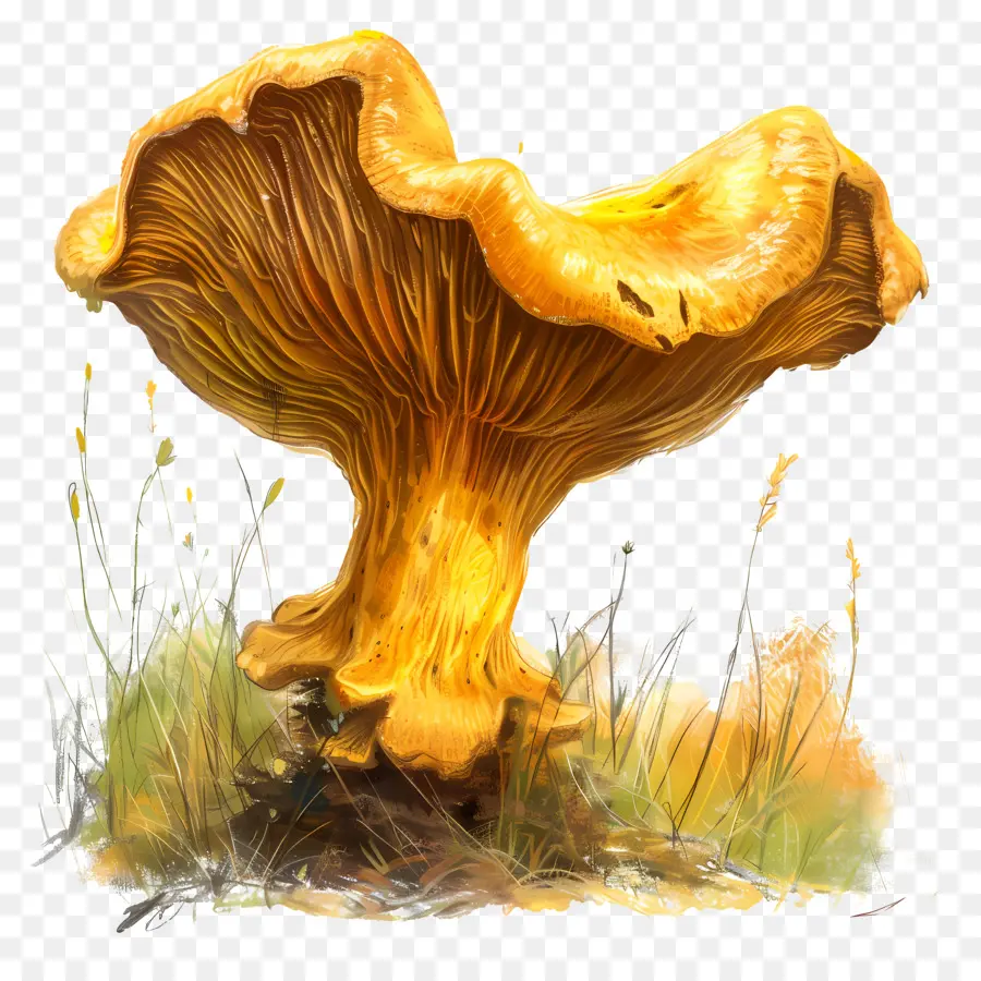 CHanterelle Mushroom，Cogumelo PNG