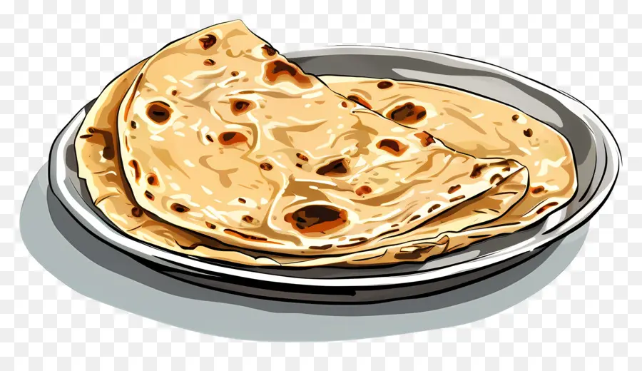 Chapati，Pão Achatado PNG